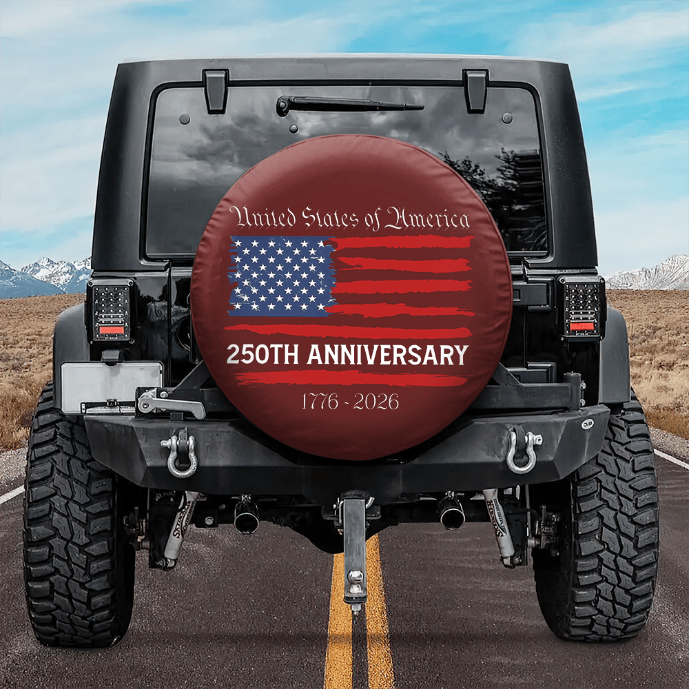 USA 250th Anniversary Tire Cover Independence Day 2026 Gift For 4Th Of July