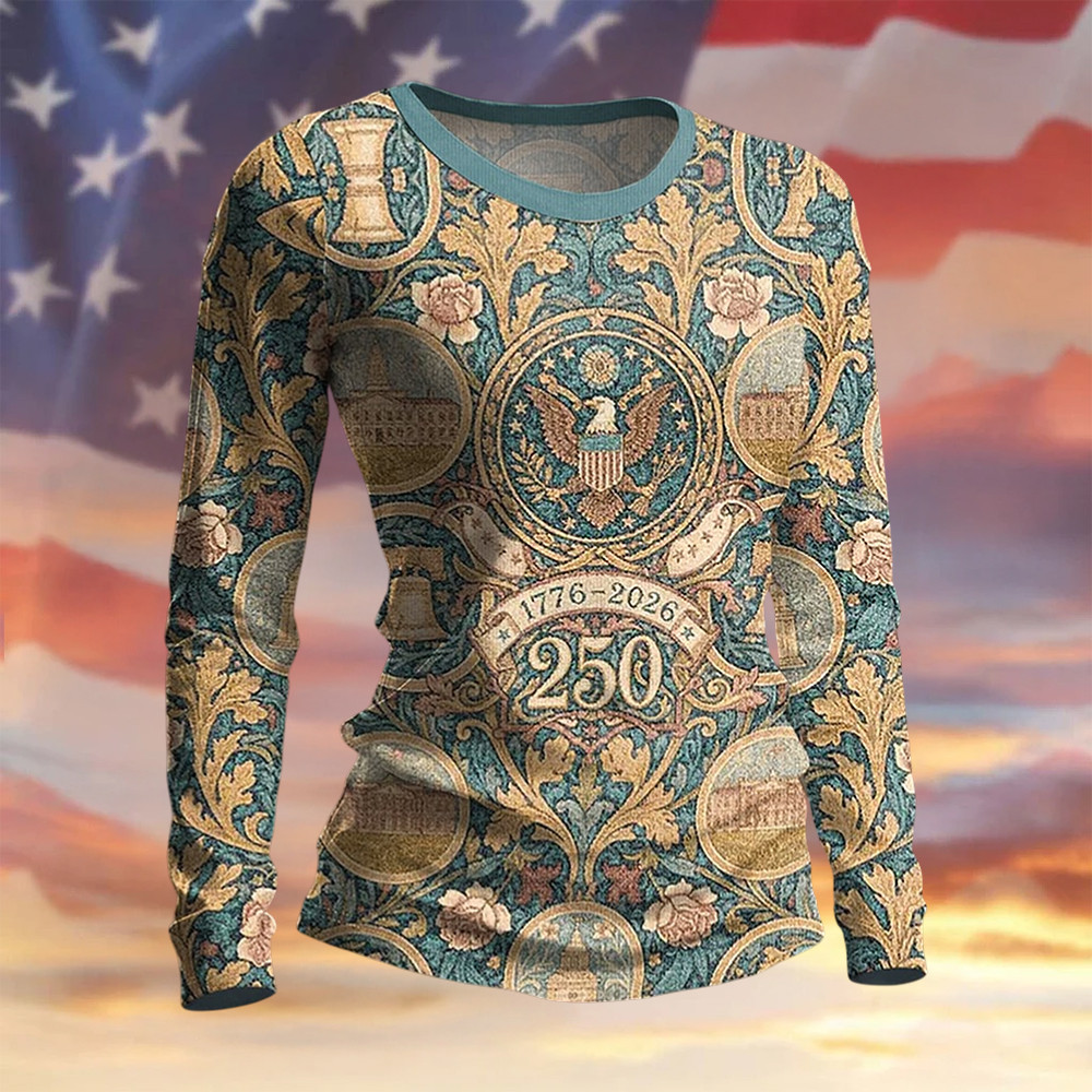 USA 250Th Birthday 1776 2026 Long Sleeve Shirt Fourth Of July Apparel Patriotic Gift