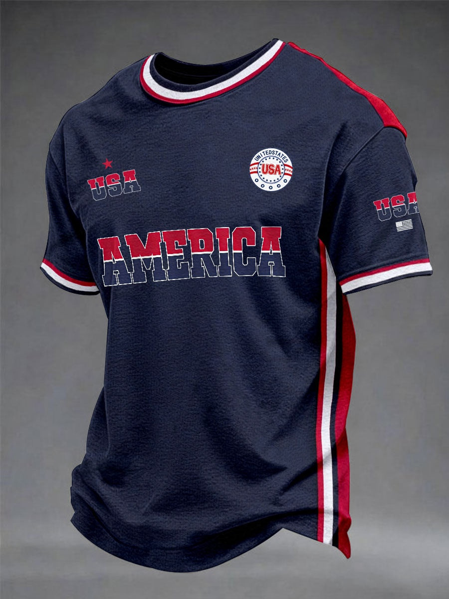 USA America Tshirts Men 250th Anniversary Patriotic Graphic Tee Independence Day Gift For Him