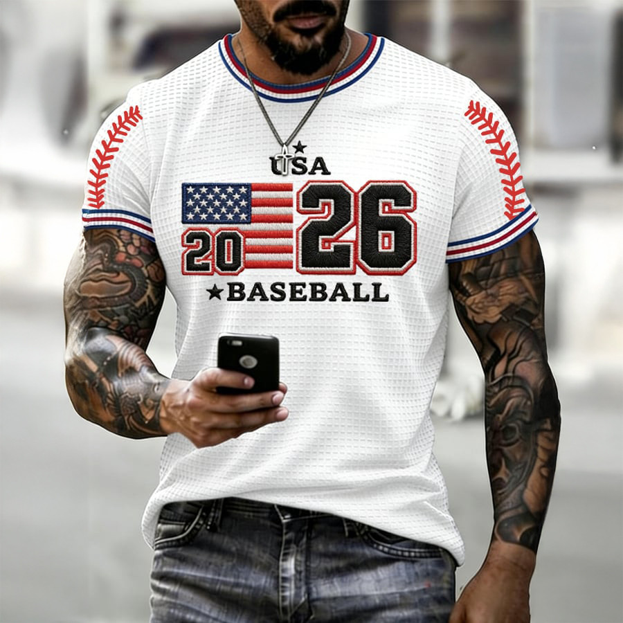 USA Baseball 2026 T-Shirt 2026 World Baseball Classic Clothes Present Idea For Husband