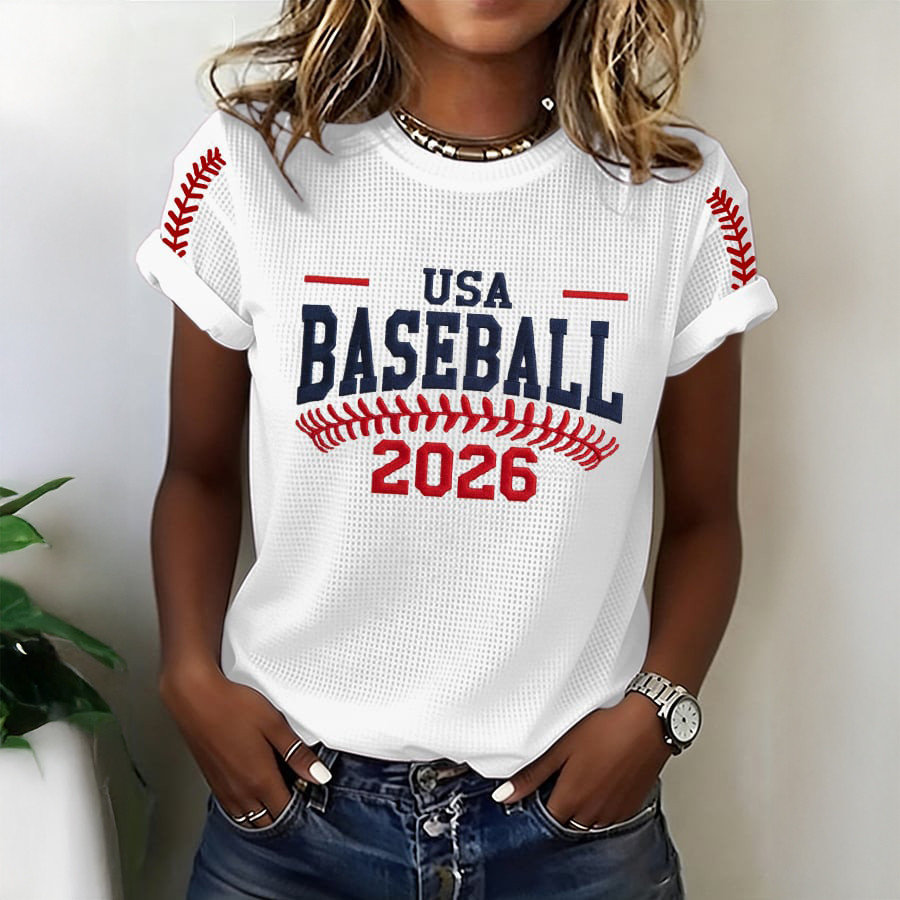 USA Baseball 2026 T-Shirt 2026 World Baseball Classic Shirt Present Idea For Her