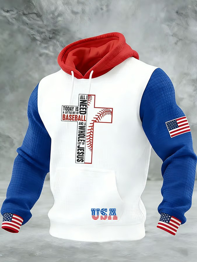 USA Baseball And Jesus Cross Hoodie World Classic 2026 Patriotic Fan Outerwear Best Gift For Family