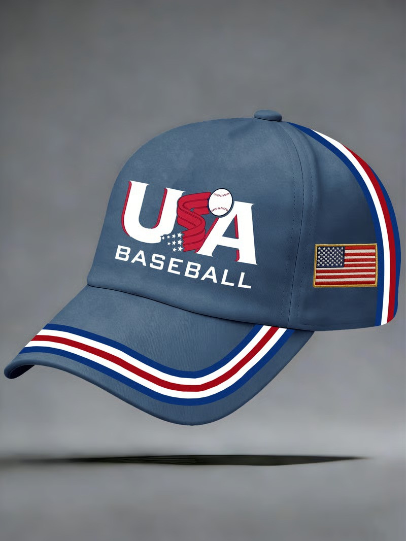 USA Baseball Fan Baseball Cap WBC 2026 Patriotic Hat American Flag Fan Gear Best Gift For Baseball Fans