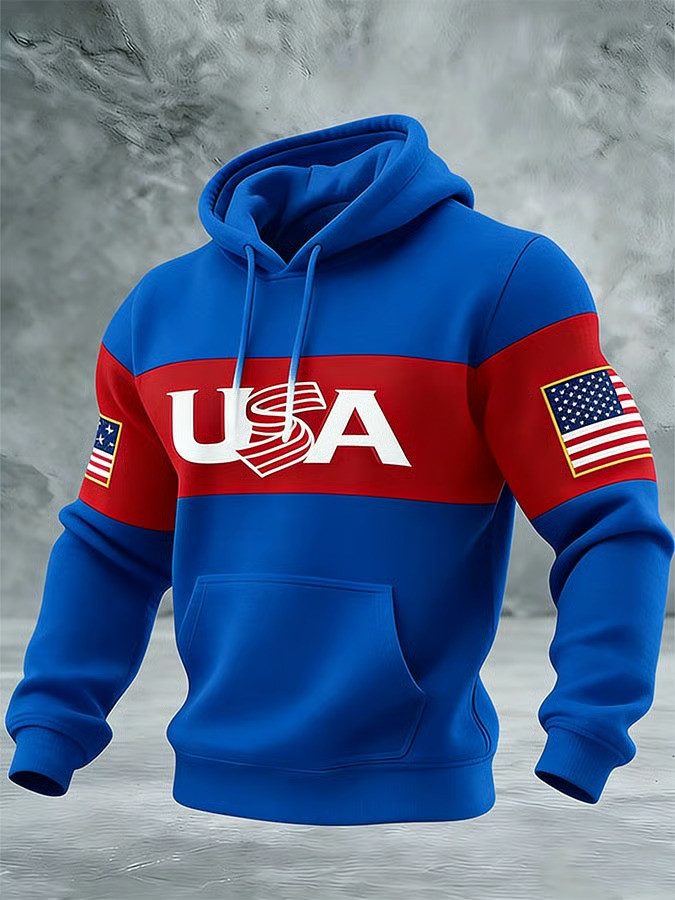 USA Baseball Fan Hoodie WBC 2026 Patriotic Merch American Flag Fan Gear Gift For Baseball Fans
