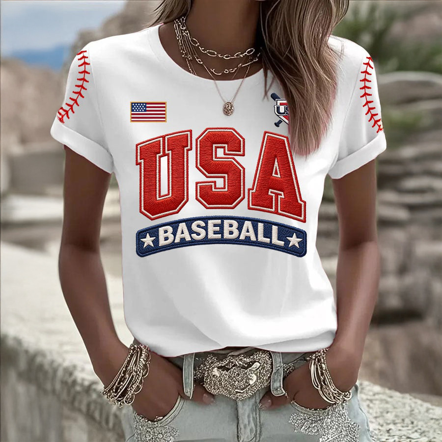 USA Baseball Game Day T-Shirt 2026 World Baseball Classic Shirt Fan Gift For Her