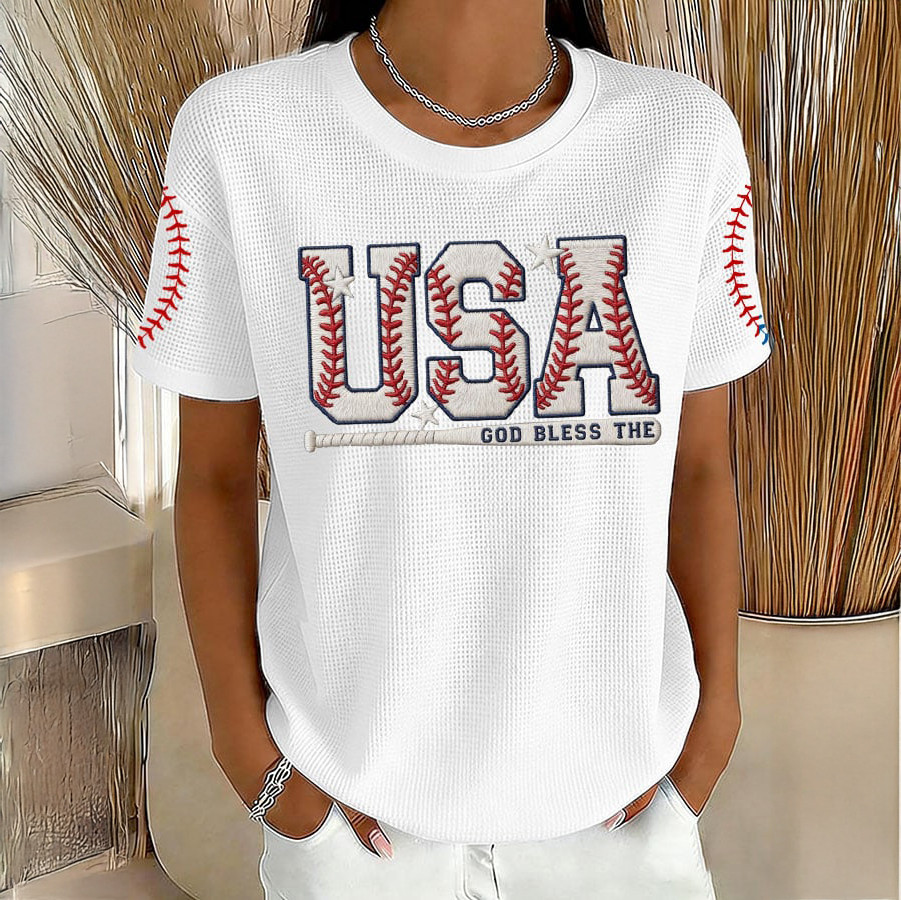 USA Baseball God Bless This T-Shirt 2026 World Baseball Classic Clothes Best Gift For Fans