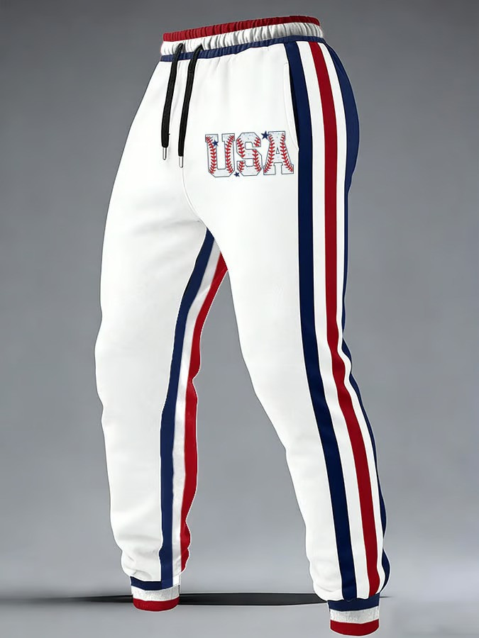 USA Baseball Graphic Jogger Pants WBC 2026 Fan Gear Patriotic Sweatpants Best Gift For Baseball Fans