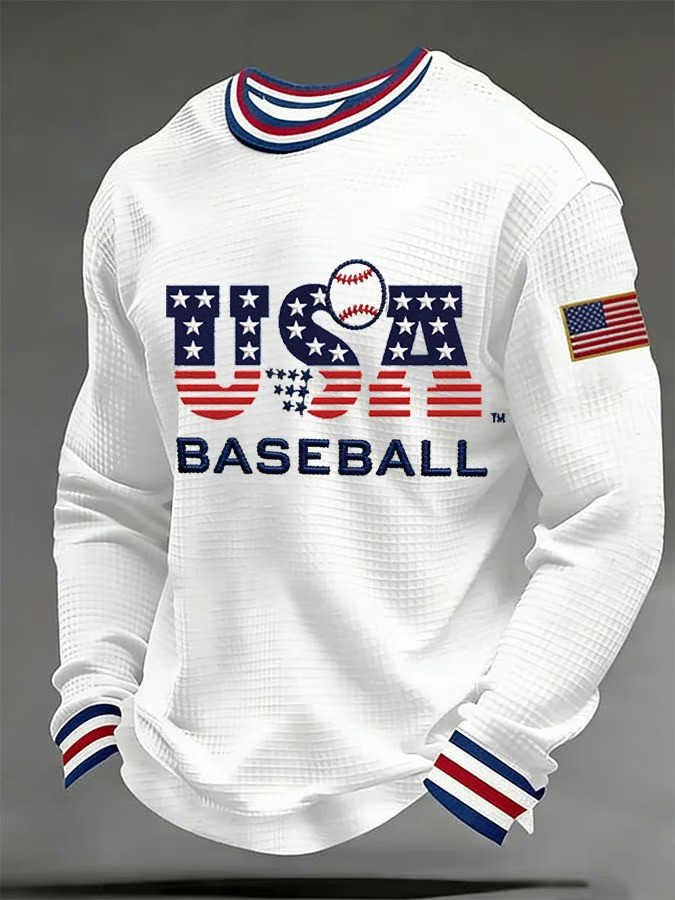 USA Baseball Graphic Long Sleeve Shirt WBC 2026 Fan Gear Patriotic Merch Best Gift For Baseball Fans