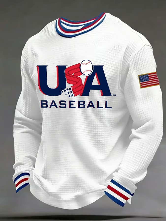USA Baseball Long Sleeve Shirt Patriotic American Sports Fan Gear National Team Apparel Best Gift For Fans