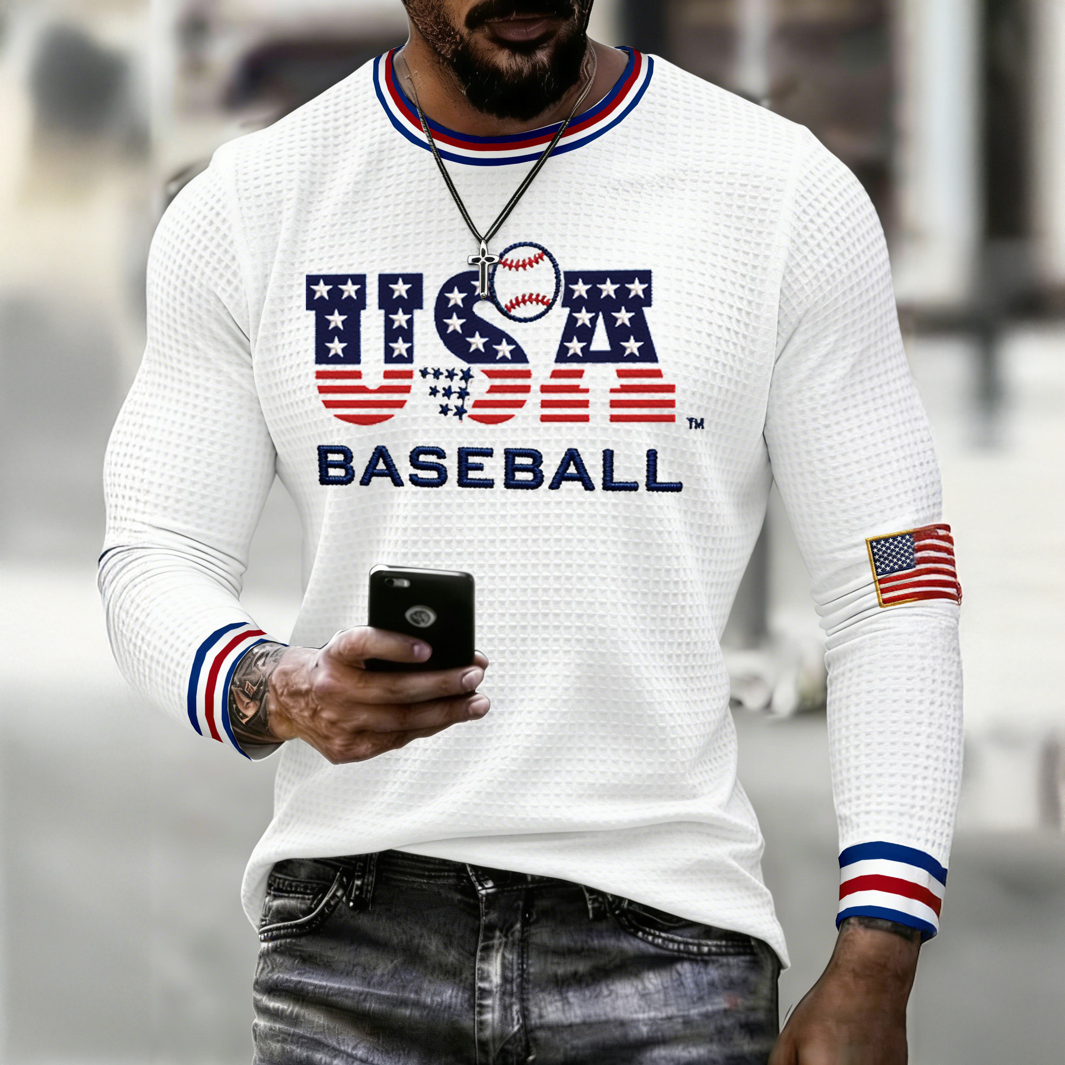 USA Baseball Long Sleeve Shirt USA 2026 World Baseball Classic Clothing Line