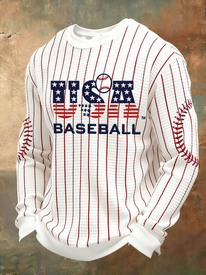 USA Baseball Pinstripe Long Sleeve Shirt World Baseball Classic 2026 Fan Gear Best Gift For Baseball Fans