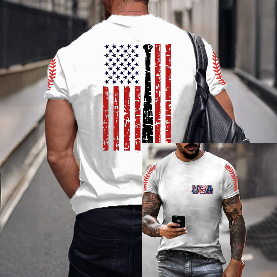 USA Baseball Team T-Shirt American Flag USA 2026 World Baseball Classic Shirt Fan Gifts
