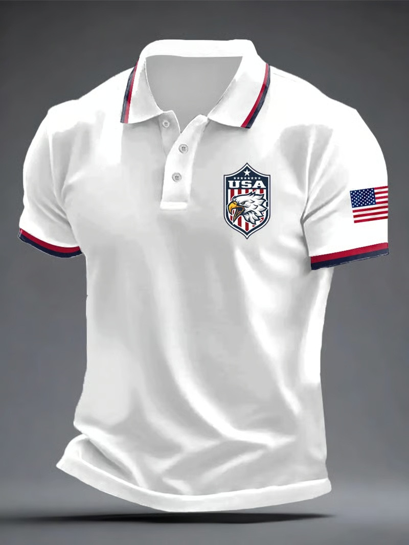 USA Eagle Shield Polo Shirt FIFA World Cup 2026 Fan Gear Mens Polo Shirts Best Gift Ideas