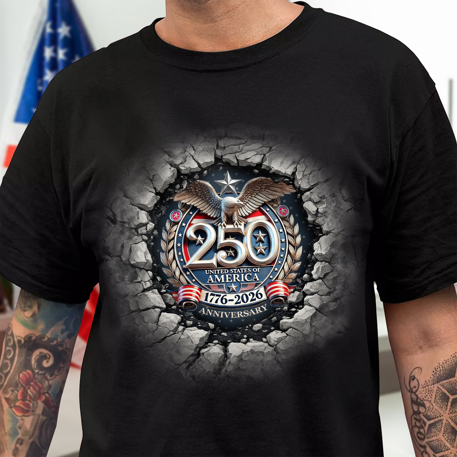 Usa Eagles 250th Anniversary Semiquincentennial 1776-2026 Dark Shirt America 250 Merchandise Gifts For Patriotic Dad