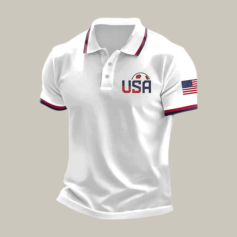 USA FIFA Club World Cup Bracket Polo Shirt American Flag 2026 World Cup Clothes Gift For Fans