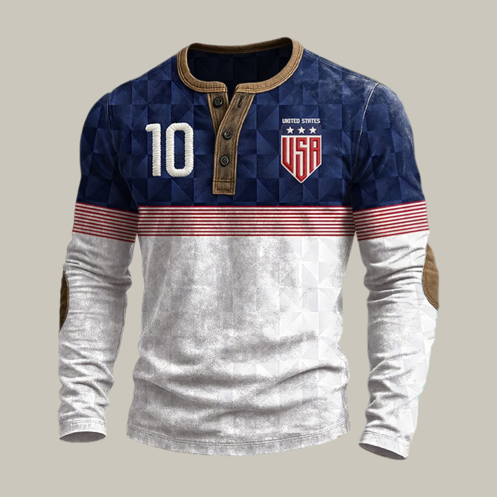 USA FIFA World Cup 2026 10 Button Long Sleeve Shirt Soccer Apparel Best Gift For Fans