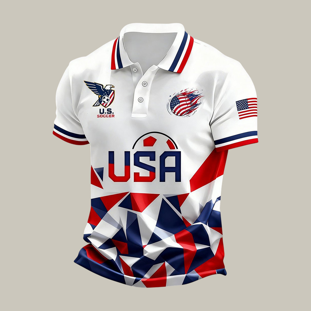 USA FIFA World Cup 2026 Eagle Polo Shirt American Flag World Cup Clothes Unique Gift For Fan