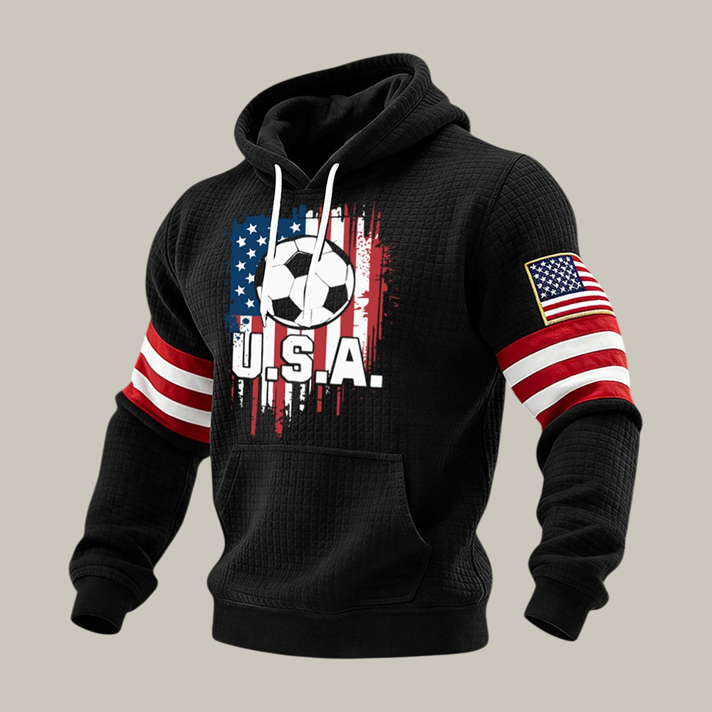 USA FIFA World Cup 2026 Hoodie American Flag World Cup Apparel Gift For Dad Birthday