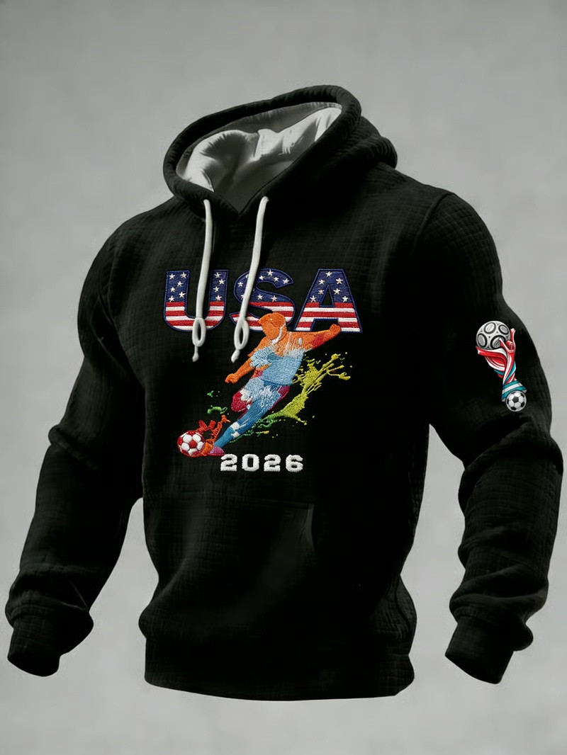 USA FIFA World Cup 2026 Hoodie Soccer Player Graphic Hoodies For Men Fan Gear Gift Ideas