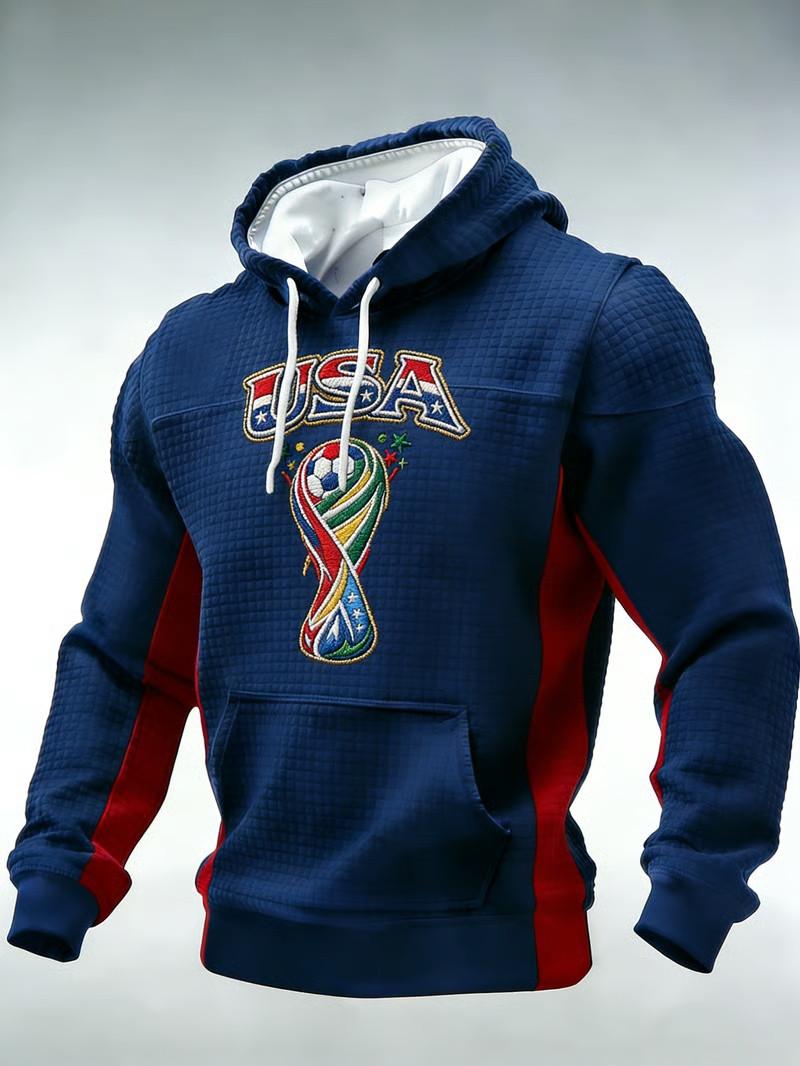 USA FIFA World Cup 2026 Hoodie Soccer Trophy Graphic Hoodies Men Fan Gear Gift For Fans