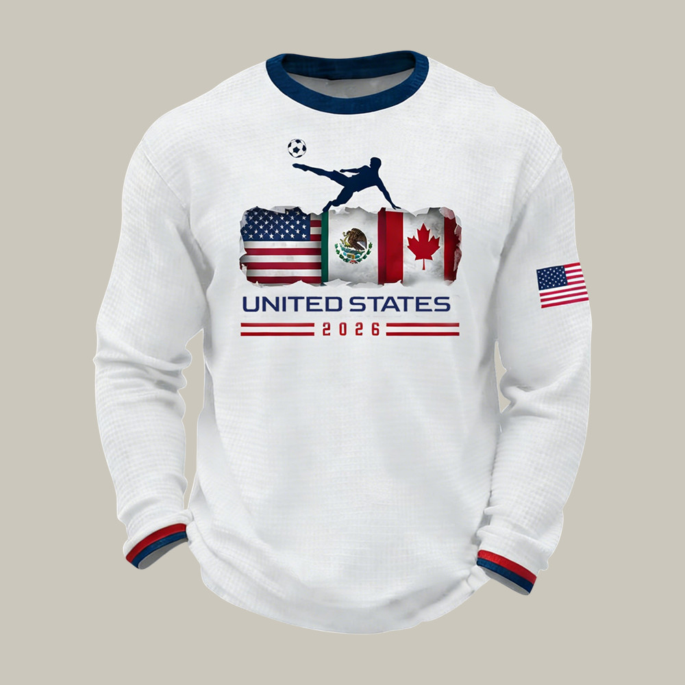USA FIFA World Cup 2026 Long Sleeve Shirt American Flag Apparel 2026 World Cup Gear