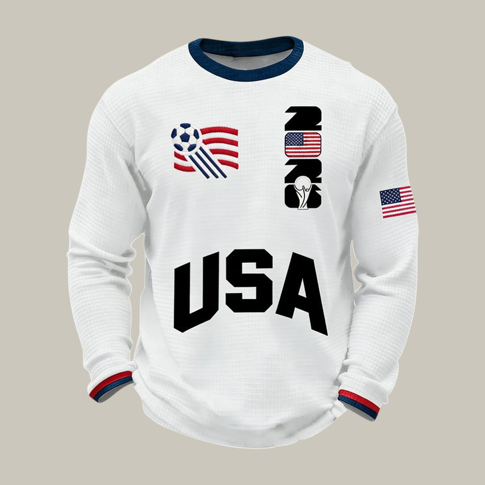 USA FIFA World Cup 2026 Long Sleeve Shirt Soccer Apparel Soccer Lover Gift For Dad