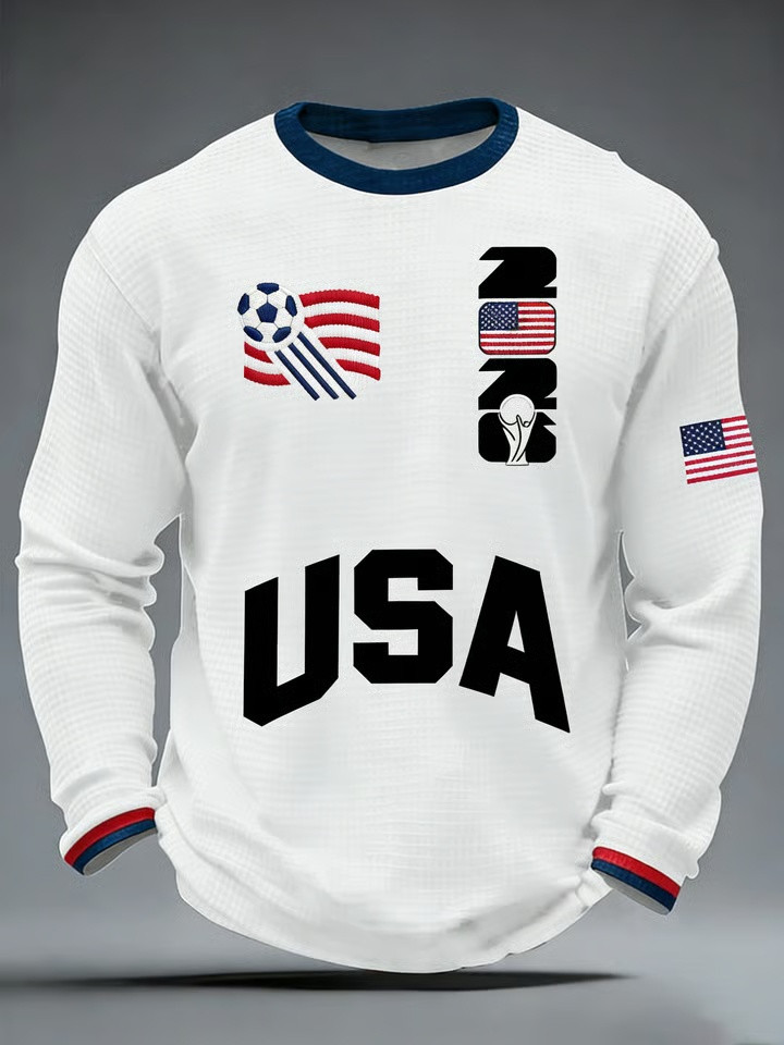 USA FIFA World Cup 2026 Long Sleeve Shirt Soccer Fan Gear Sweatshirts For Men Gift Ideas