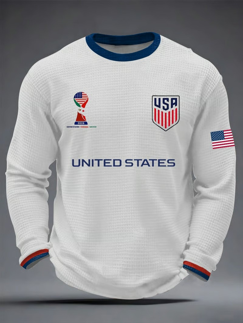 USA FIFA World Cup 2026 Long Sleeve Shirt United States Soccer Fan Gear Gift For Men