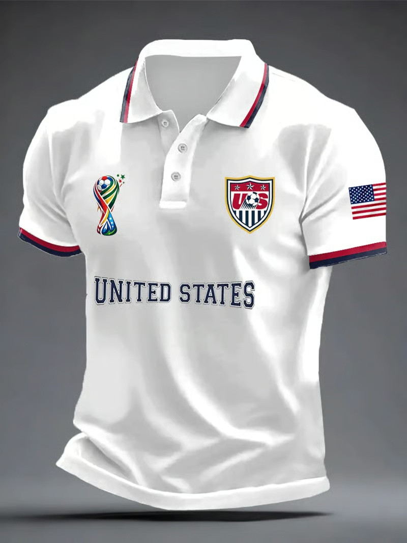 USA FIFA World Cup 2026 Polo Shirt United States Soccer Trophy Fan Gear Best Gift For Men