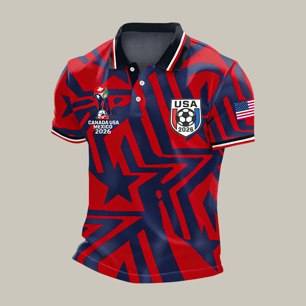 USA FIFA World Cup 2026 Polo Shirt World Cup Merch Gift For Father's Day