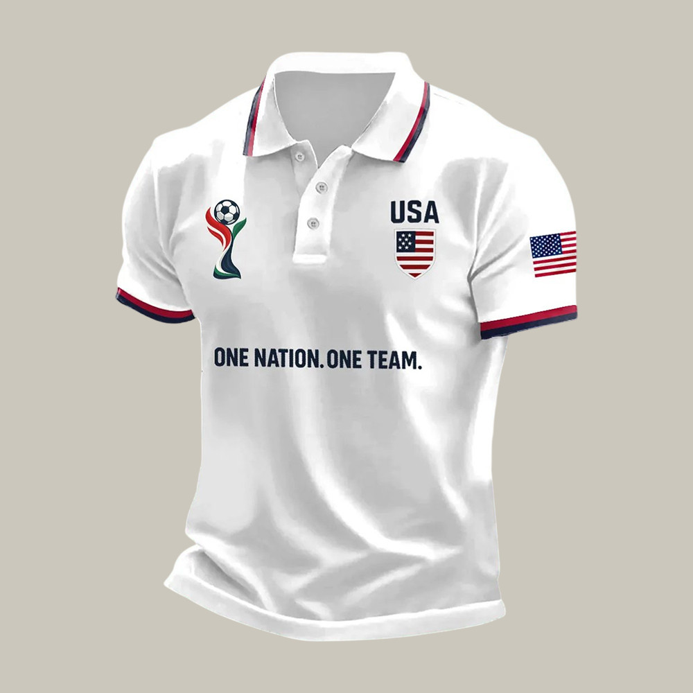 USA FIFA World Cup Team Polo Shirt One Nation One Team Shirt Soccer Lover Present