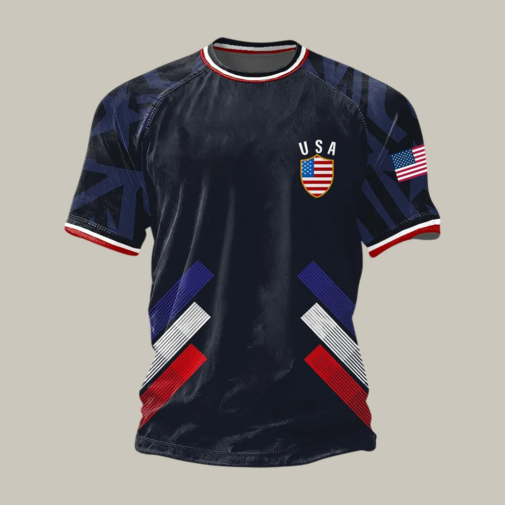 USA FIFA World Cup Team T-Shirt American Football Supporter Shirt Gift For World Cup Fans