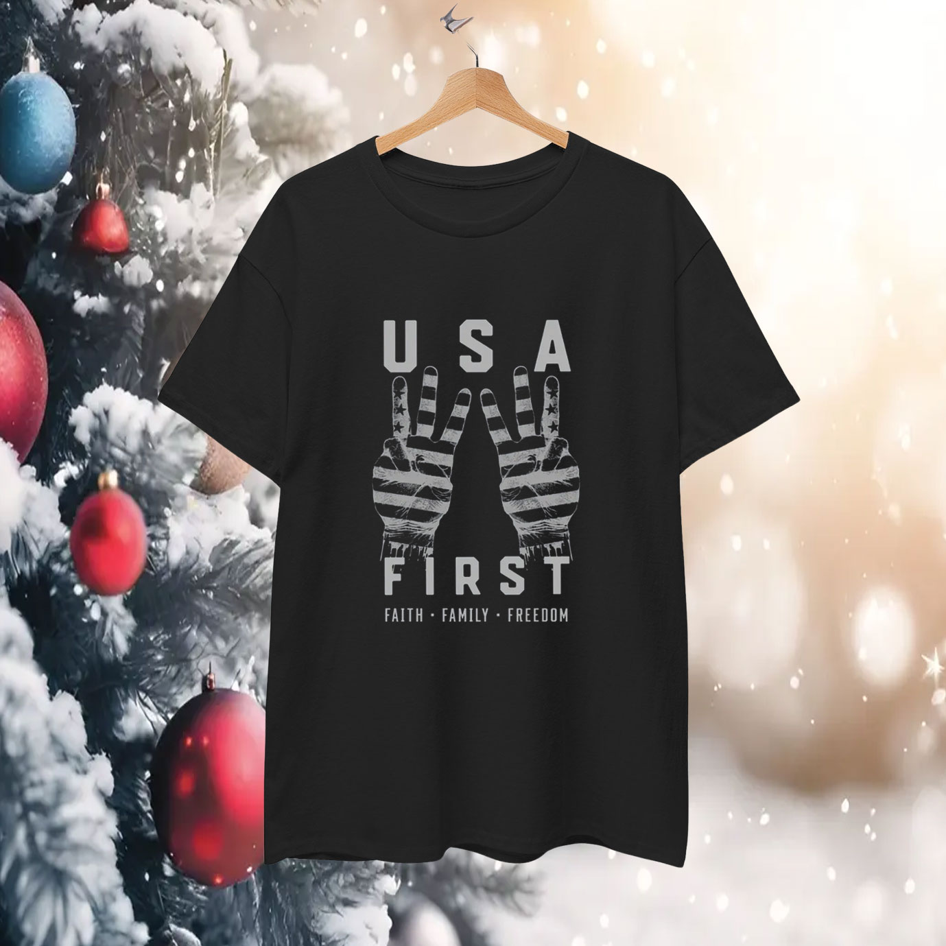 USA First Faith Family Freedom T-Shirt