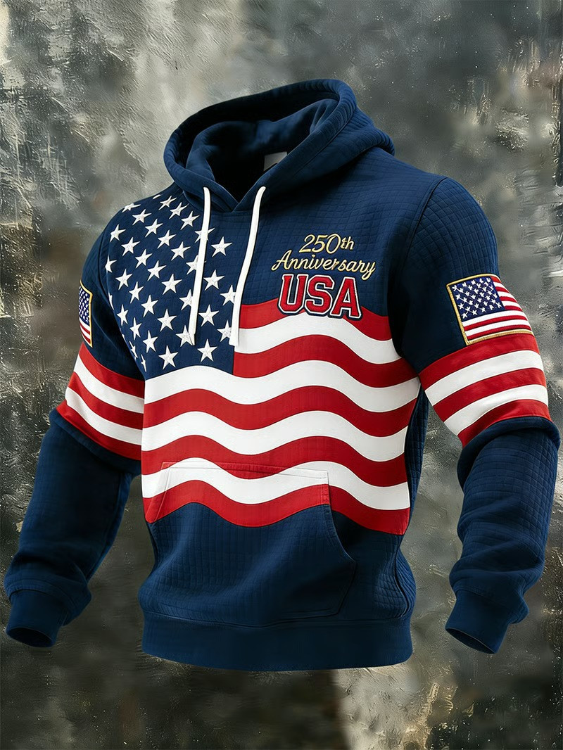 USA Flag 250th Anniversary Hoodie Independence Day Clothes 4Th Of July Gift