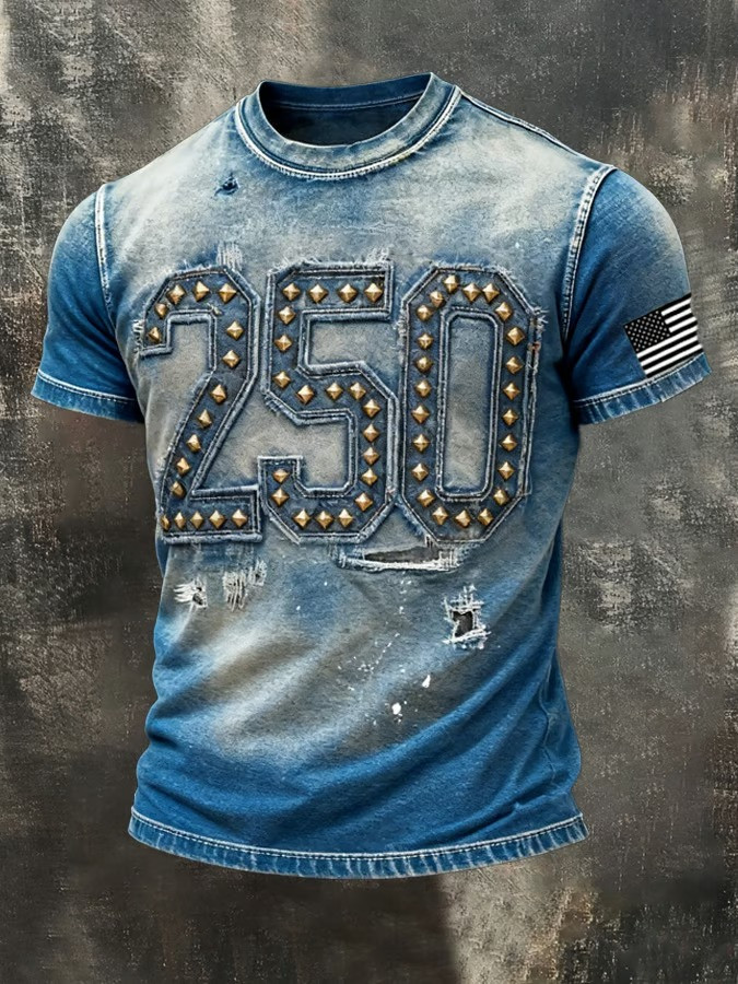 USA Flag 250th Anniversary T-Shirt USA 1776 2026 Patriotic Flag Shirt Gift For Him