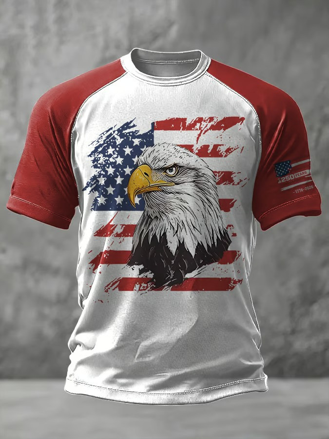 USA Flag Eagle T-Shirt Patriotic America 250Th Anniversary Clothes Independence Day Gift
