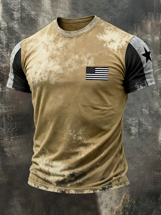 USA Flag Military T-Shirt Patriotic Star And Flag Apparel Unique 4Th Of July Gift