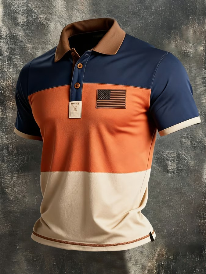 USA Flag Polo Shirt Patriotic American Flag Polo 4Th Of July Clothing Unique Gift for Him