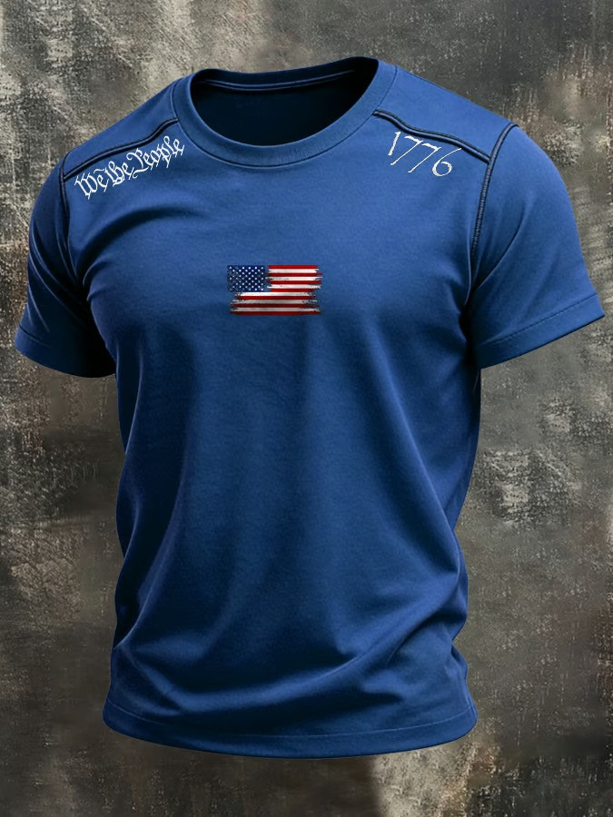 USA Flag T-Shirt We The People 1776-2026 Independence Clothes 4th Of July Shirt Gift For Him