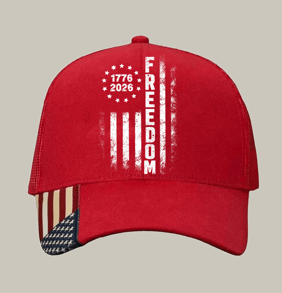 USA Freedom 1776 2026 Hat American Flag Logo Baseball Cap America's Birthday Gifts