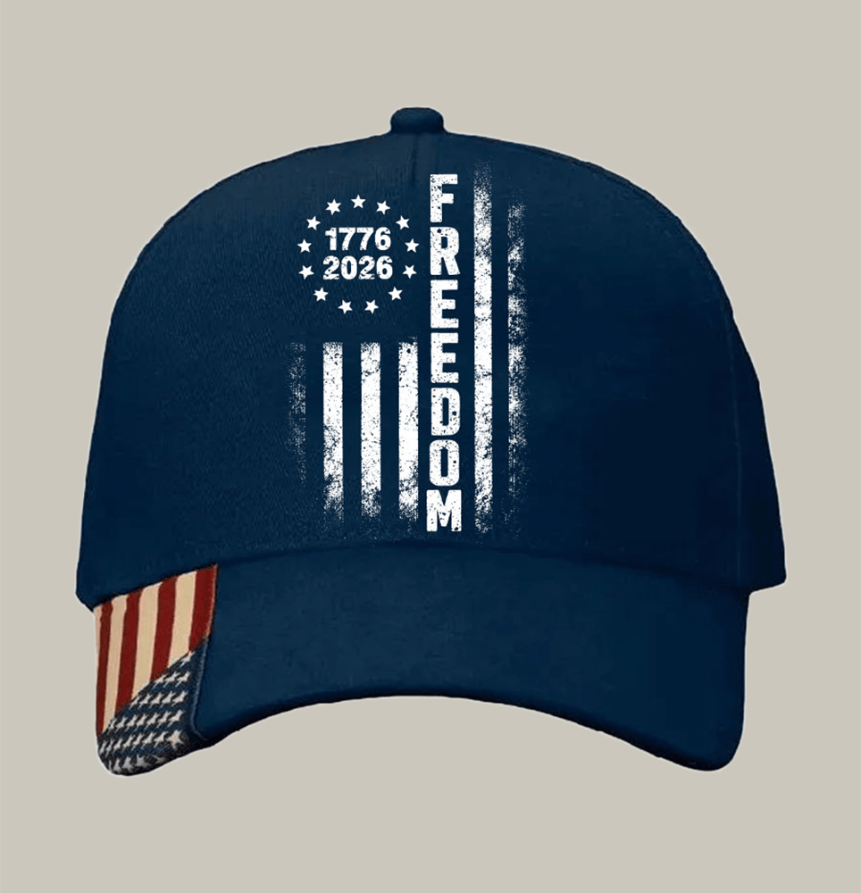 USA Freedom 1776 2026 Hat American Flag Logo Baseball Cap Patriotic Gifts For Dad