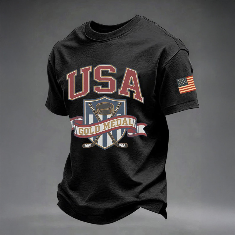USA Gold Medal Hockey Team T-Shirt 2026 Winter Olympic Clothes Good Gift For Fan