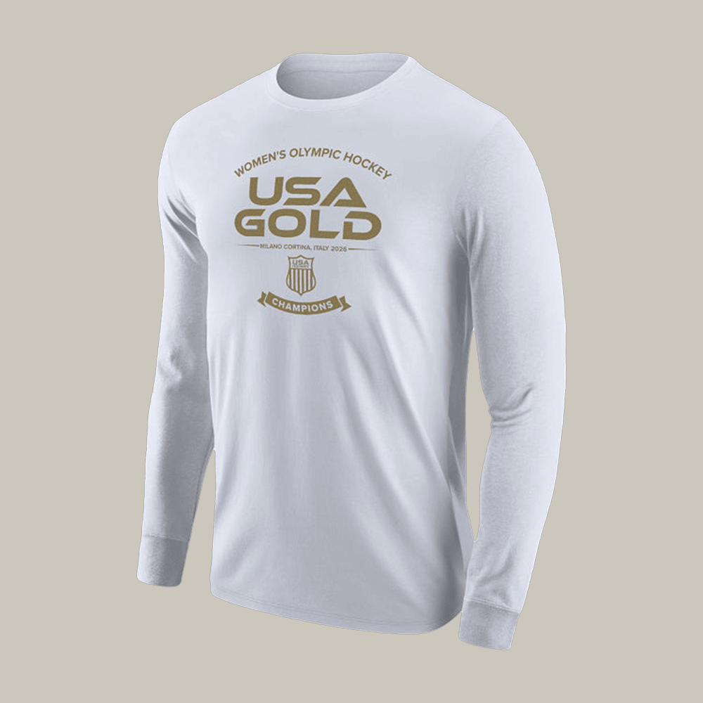 USA Gold Women's Olympic Hockey Long Sleeve Shirt Team Hockey Championships Clothing Fan Gift
