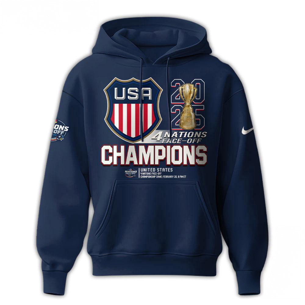 USA Hockey 2025 4 Nations Face-Off Champions New Hoodie Gifts For Hockey Fan