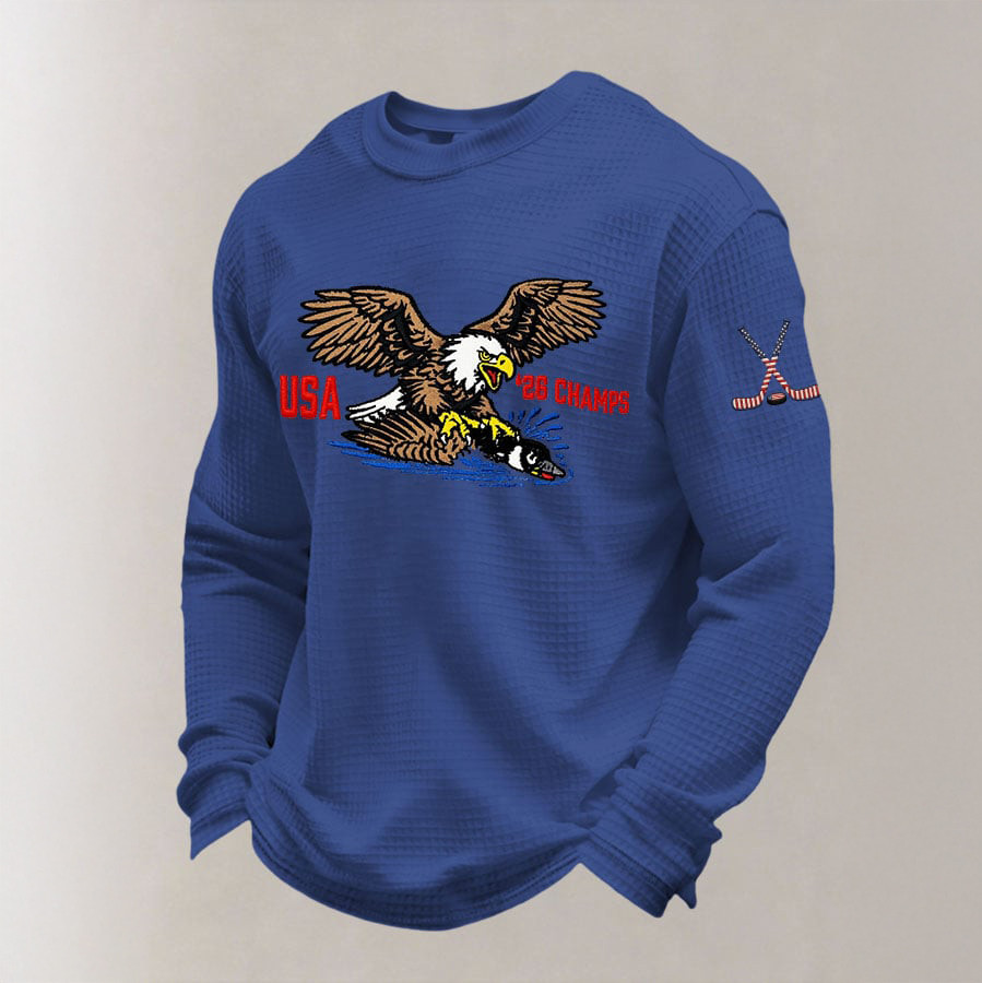 USA Hockey 2026 Champions Eagle Long Sleeve Shirt Team USA Hockey Merch Game Day Gear