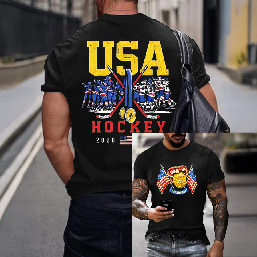USA Hockey 2026 Champions Gold Medals T-Shirt USA Hockey Gold Shirt Fans Gift For Him