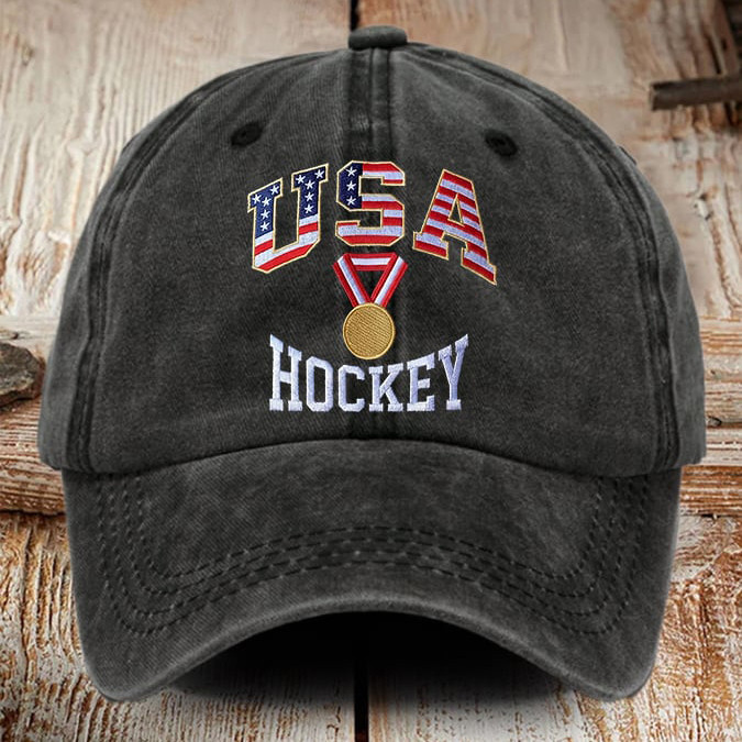 USA Hockey 2026 Gold Medals Hat Team USA Olympic 2026 Baseball Cap Hockey Lover Gift
