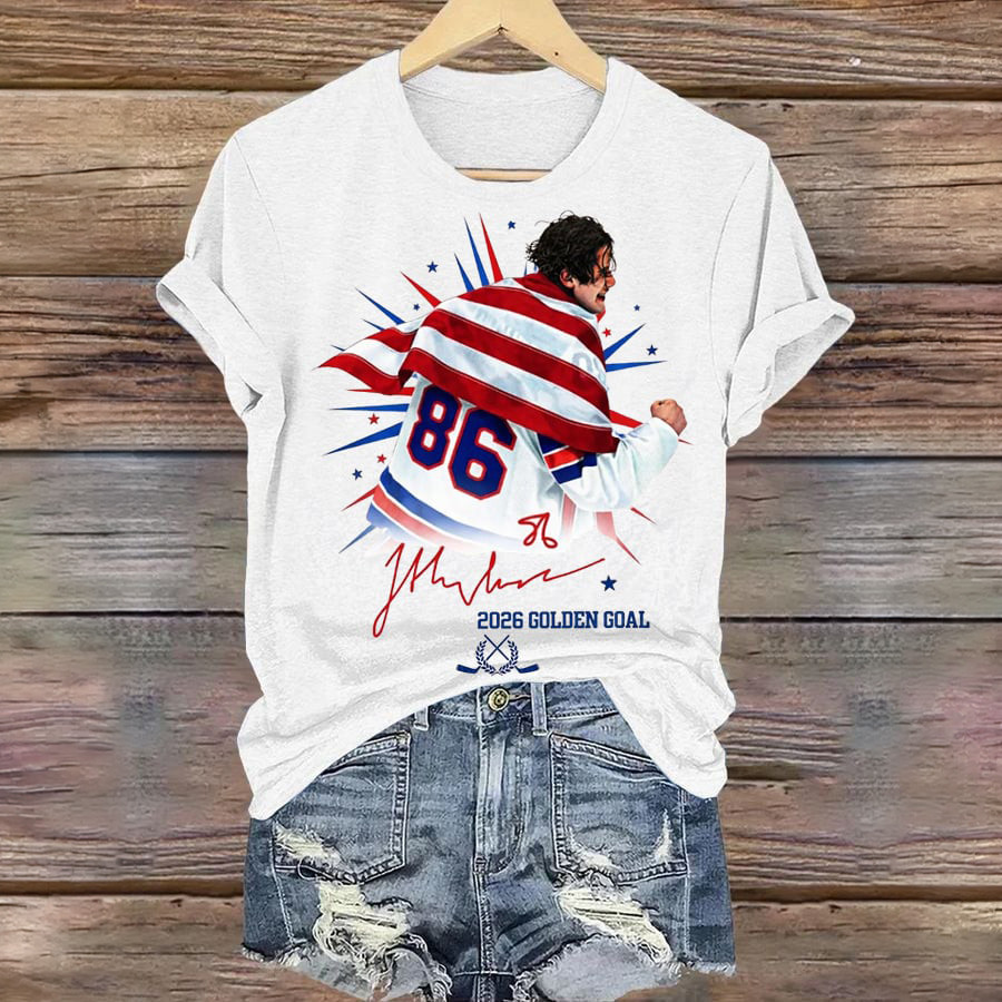 USA Hockey 2026 Golden Gold T-Shirt USA Hockey Team Merch Gift For Her
