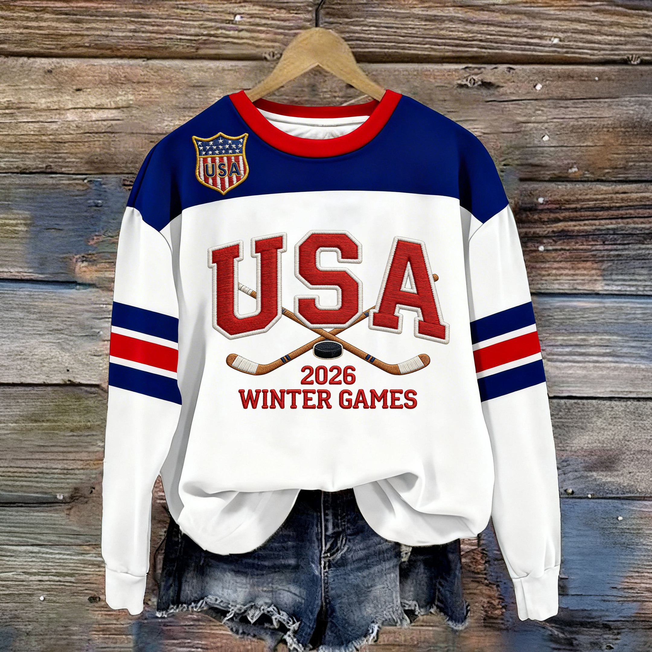 USA Hockey 2026 Winter Games Sweatshirt Team USA Olympic 2026 Merch Fans Gift For Wife