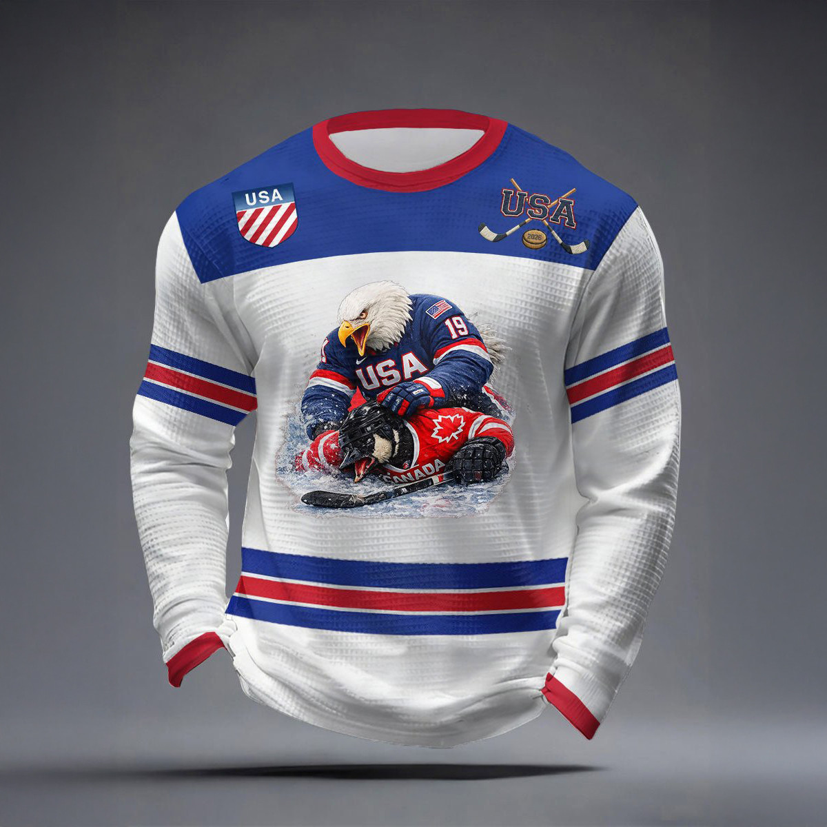USA Hockey 2026 Winter Olympic Long Sleeve Shirt USA Beat Canada USA Hockey Apparel Fan Gear